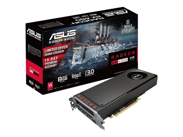 ASUS RX480-8G graphics card - Radeon RX 480 - 8 GB