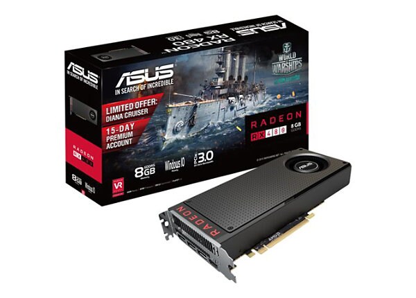 ASUS RX480-8G graphics card - Radeon RX 480 - 8 GB