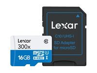 Lexar High Performance - flash memory card - 16 GB - microSDHC