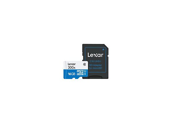 Lexar High Performance - flash memory card - 16 GB - microSDHC
