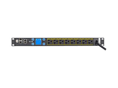 Eaton Metered Input rack PDU, 1U, 5-20P, L5-20P input, 10 ft cord, Single-phase, 100-127V, Outlets: (8) 5-20R