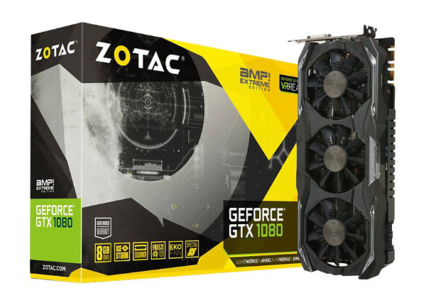 ZOTAC GeForce GTX 1080 - AMP! Extreme Edition - graphics card - GF GTX 1080 - 8 GB