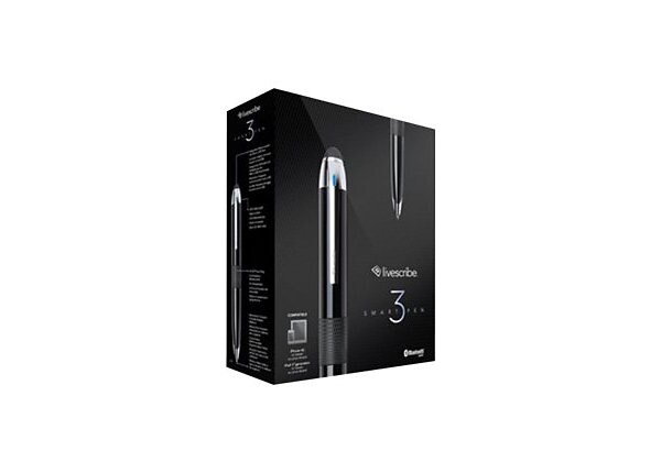 Livescribe 3 Set 3 - digital pen - Bluetooth 4.0 - black & chrome
