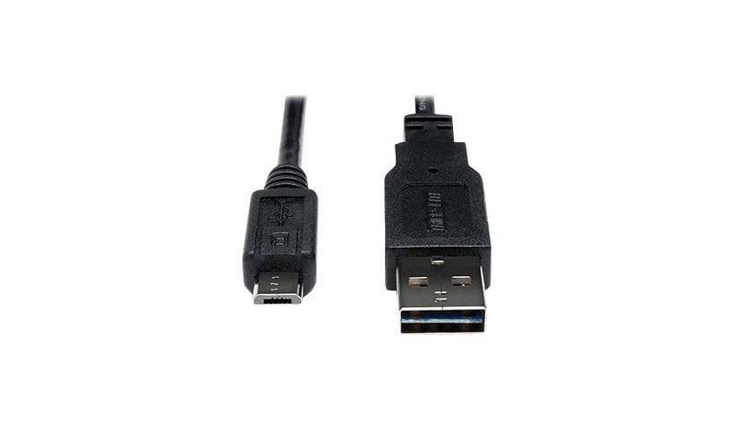 Tripp Lite 3ft USB 2.0 Universal Reversible Cable 24AWG A to 5Pin Mic B 3'