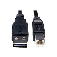 Eaton Tripp Lite Series Universal Reversible USB 2.0 Cable (Reversible A to B M/M), 10 ft. (3.05 m) - USB cable - USB to