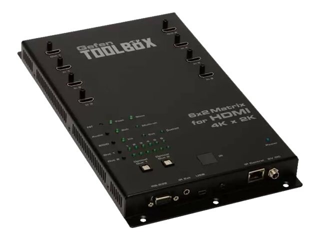 GefenToolBox 6x2 Matrix for HDMI 4Kx2K - video/audio switch - managed