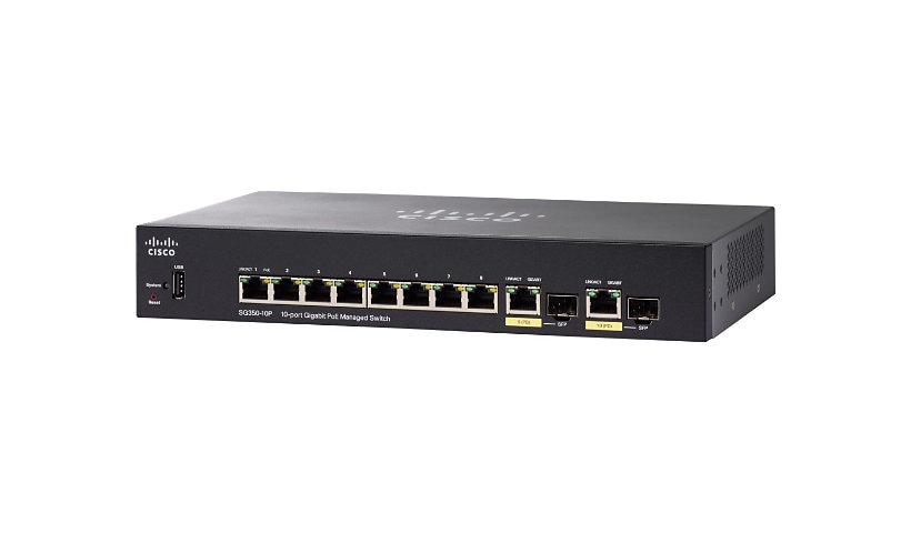 Cisco Small Business SG350-10P - switch - 10 ports - managed