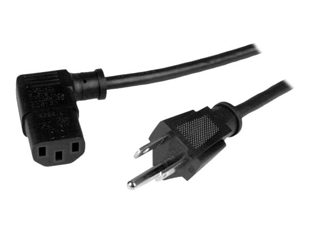StarTech.com 3ft (1m) Computer Power Cord NEMA 5-15P to Right Angle C13 Power Cable 18AWG