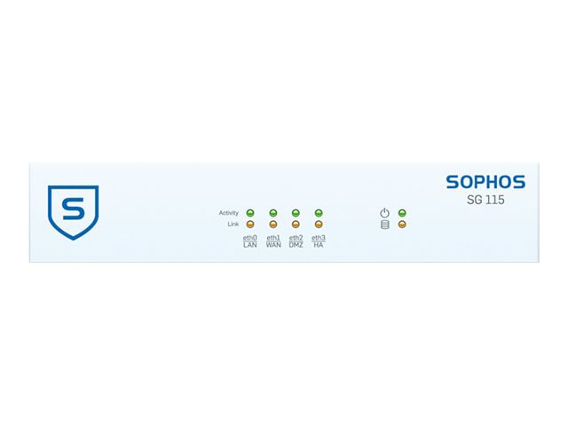 Sophos SG 115w - security appliance - Wi-Fi - with 3 years TotalProtect Plu