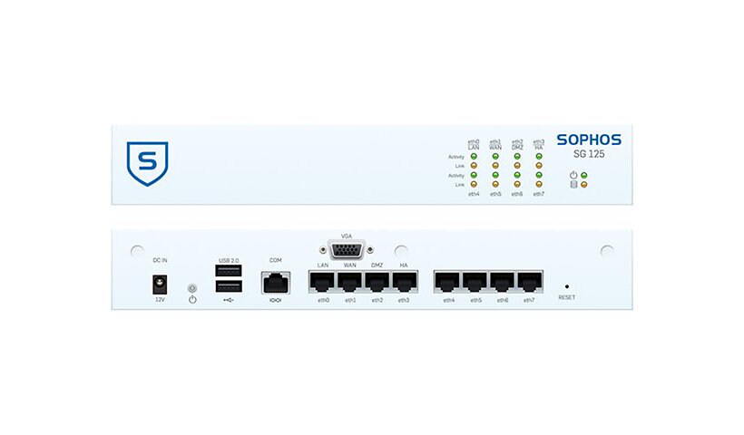 Sophos SG 125w - security appliance - Wi-Fi 5 - with 2 years TotalProtect P