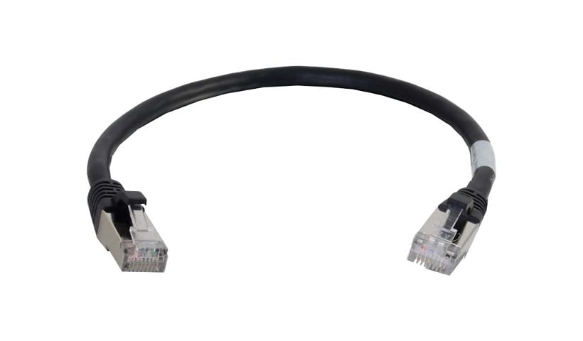 C2G 6in Cat6a Snagless Shielded (STP) Ethernet Network Patch Cable Black -