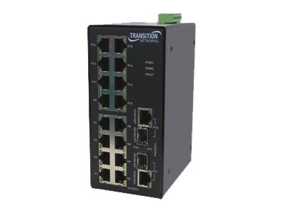 Transition Networks Hardened - switch - 16 ports - managed