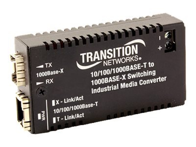 Transition Networks Hardened Mini 10/100/1000 Bridging - fiber media conver