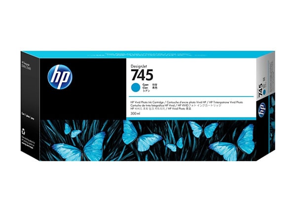 HP 745, (F9K03A) Cyan Original Ink Cartridge HP 745, (F9K03A) Cyan Original Ink Cartridge