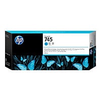 HP 745 (F9K03A) Original High Yield Inkjet Ink Cartridge - Cyan - 1 Each