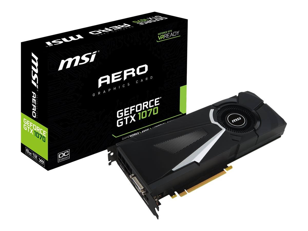 MSI GTX 1070 AERO 8G OC - graphics card - GF GTX 1070 - 8 GB