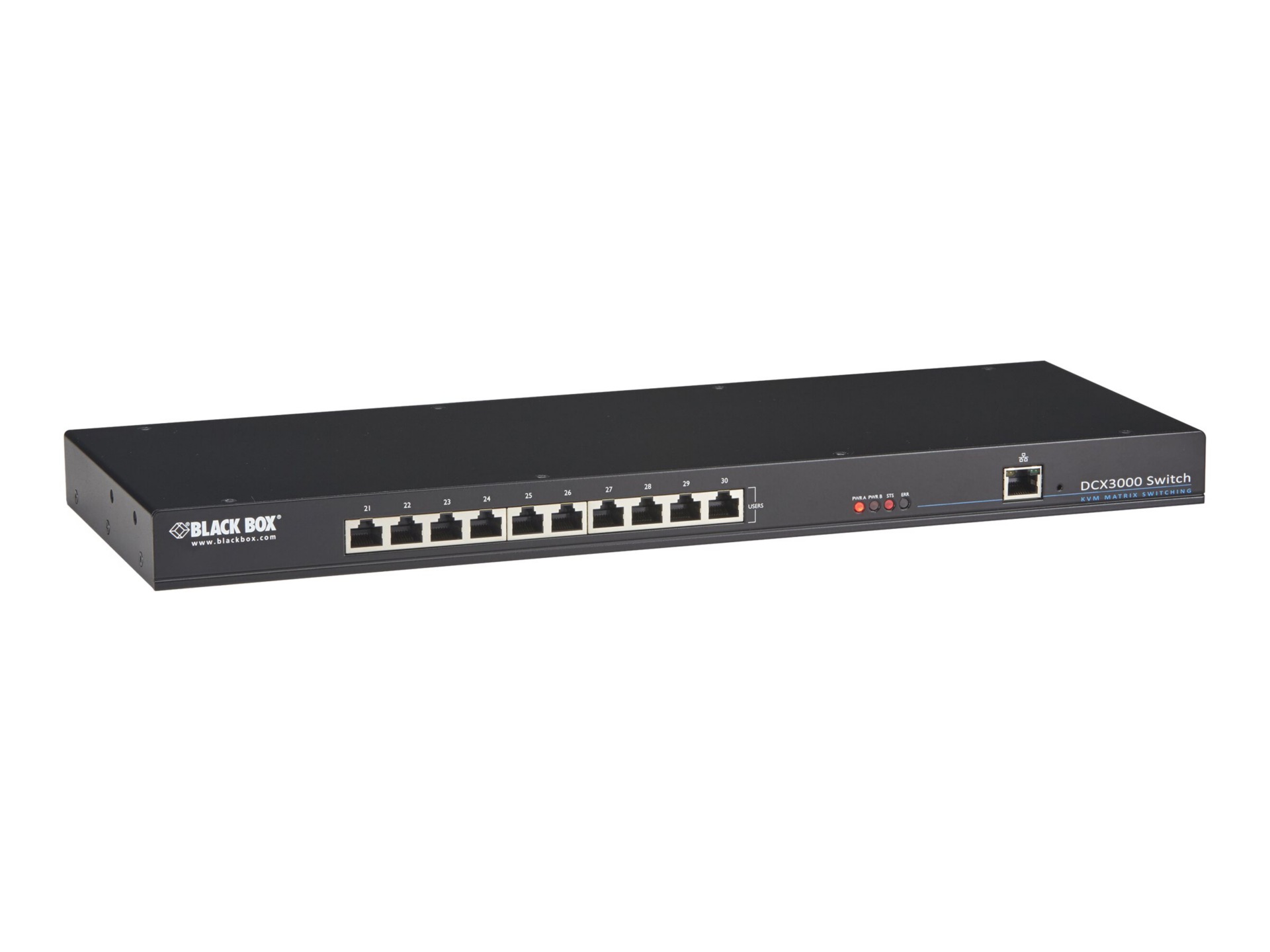 Black Box DCX3000 Digital KVM Matrix Switch - KVM / audio / USB switch - 30 ports - rack-mountable - TAA Compliant