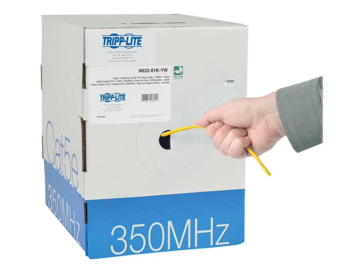 Tripp Lite series Cat5e 350 MHz Solid Core Outdoor-Rated (UTP) PVC Bulk Ethernet Cable - Thumbnail 3