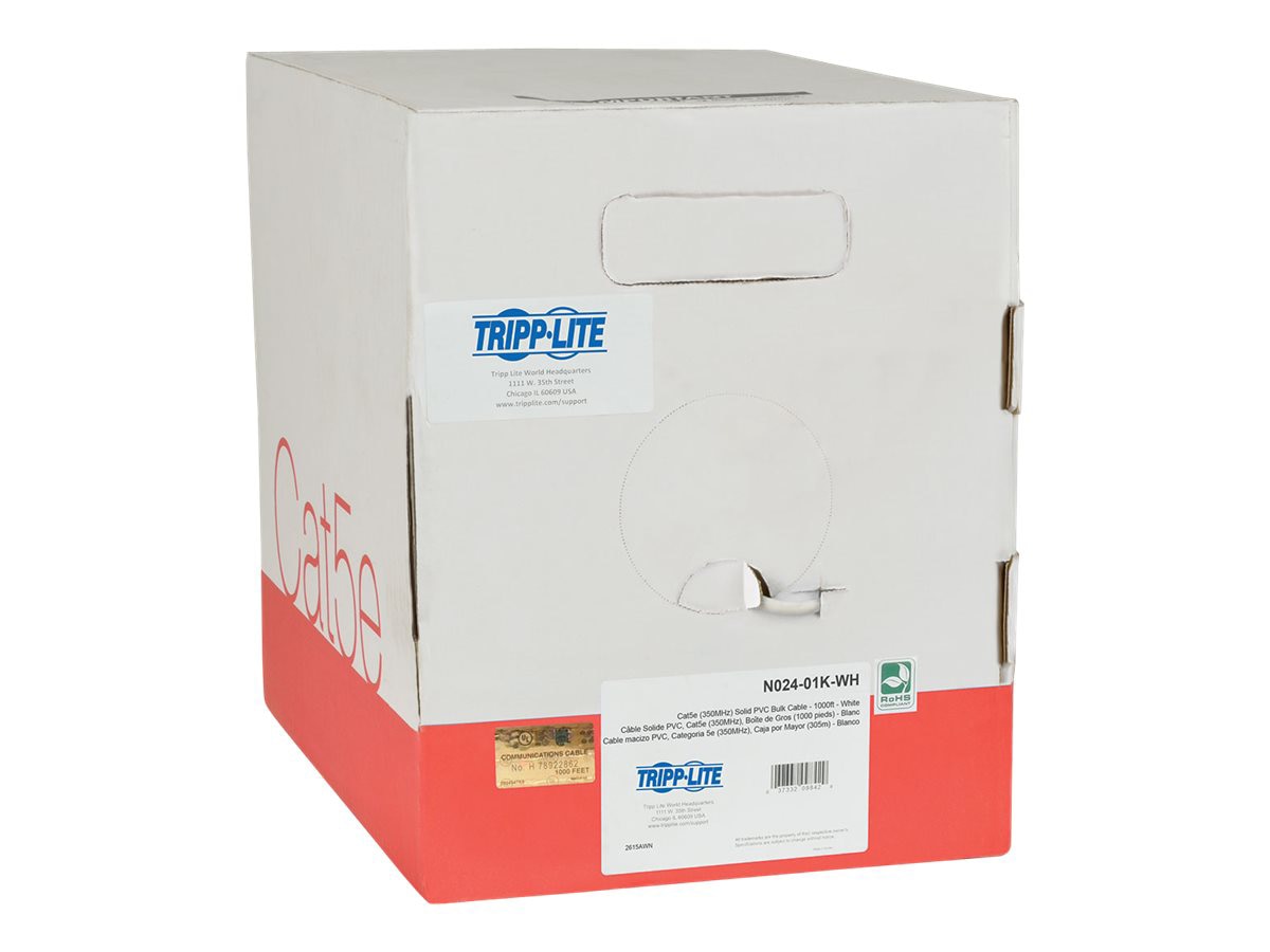 Eaton Tripp Lite Series Cat5e 350 MHz Solid Core Plenum-Rated (UTP) PVC Bul