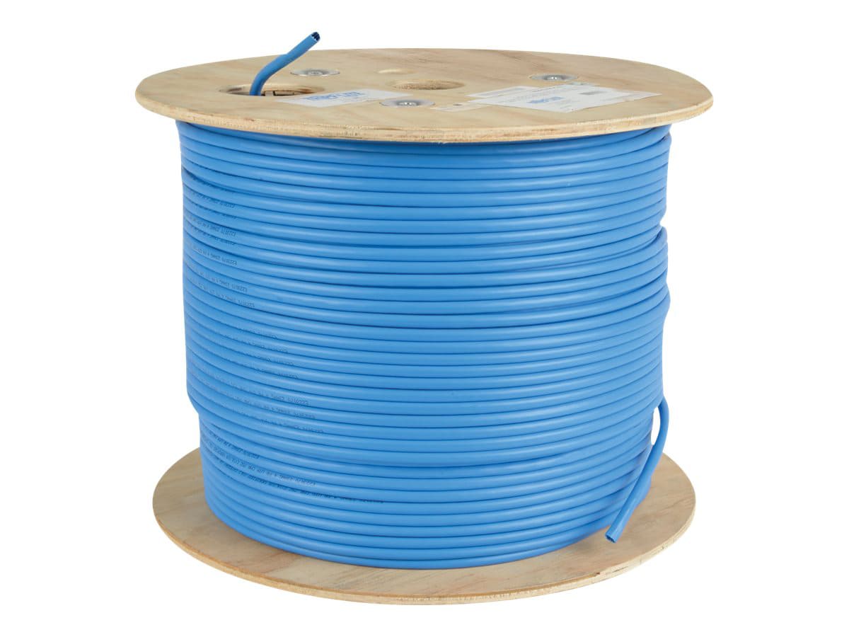 Eaton Tripp Lite Series Cat6a 10G-Certified Solid Core UTP CMR PVC Bulk Ethernet Cable, Blue, 1000 ft. (304.8 m) - bulk