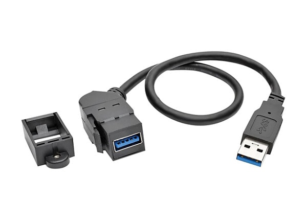 Cables 1pc USB 3.0 Keystone Jack Inserts USB Adapters Cable Interface Coupler Female to Female Connector Extension Cable Length: Other, Color: Black 