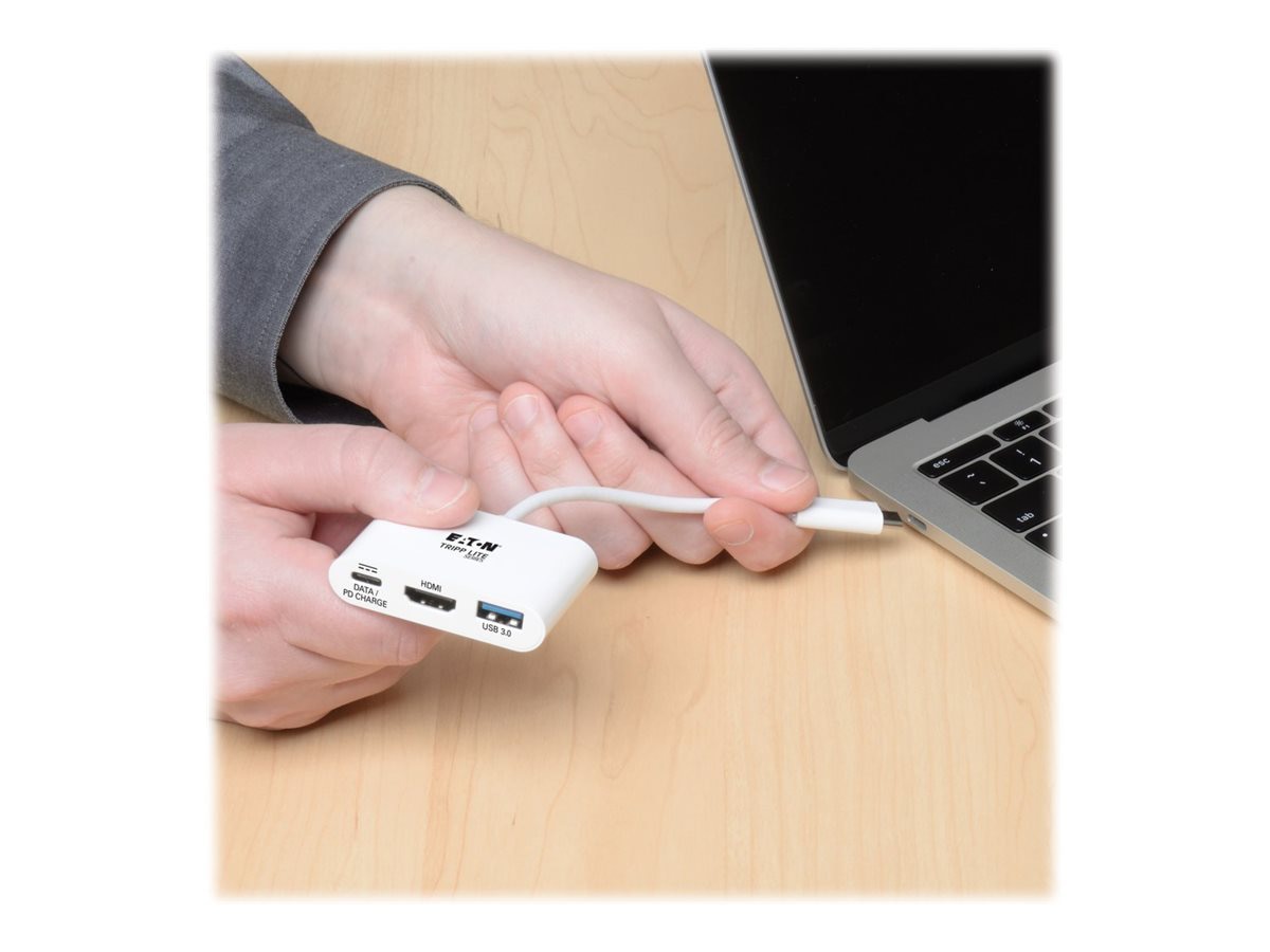 Thumbnail 5 of 12 for Eaton Tripp Lite Series USB C to HDMI Multiport Video Adapter Converter 4K x 2K w/ USB-A Hub, & USB-C PD Charging,