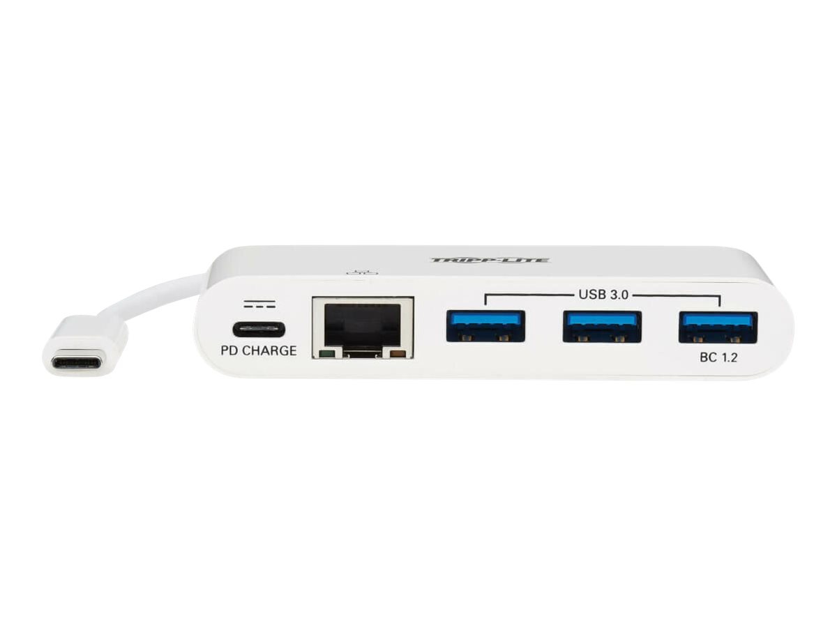 Tripp Lite 3-Port USB-C Hub with Gigabit Ethernet and USB-C Charging - Thumbnail 4