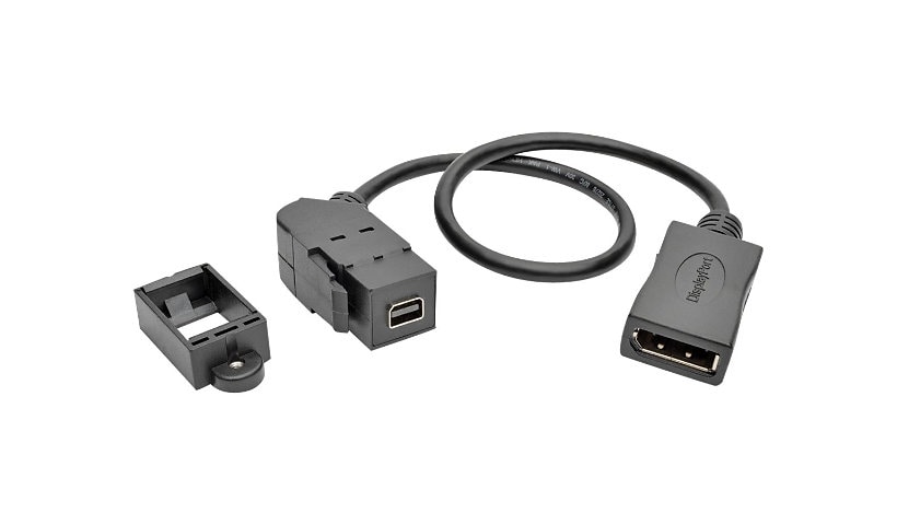 Tripp Lite Mini DisplayPort to Displayport Keystone Panel Mount Coupler All in One F/F 1' - DisplayPort adapter - 1 ft