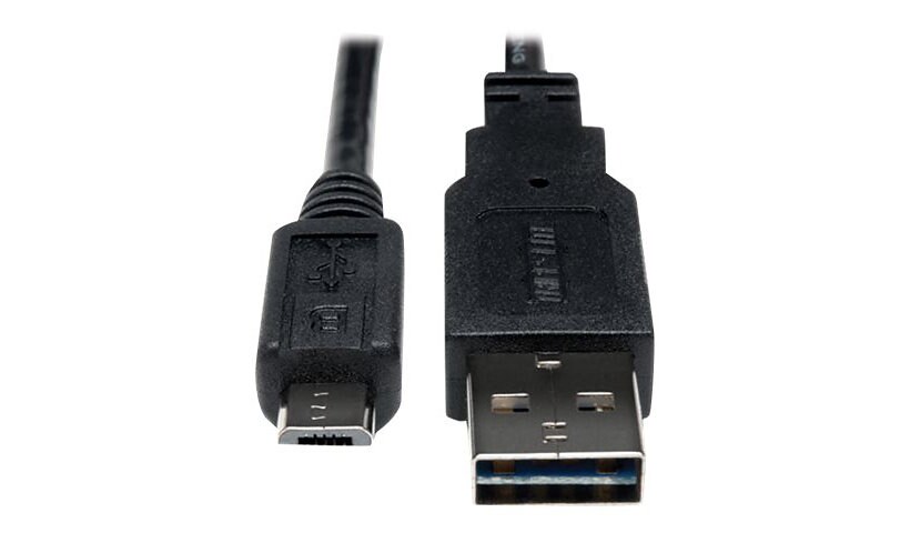 Eaton Tripp Lite Series Universal Reversible USB 2.0 Cable (Reversible A to 5Pin Micro B M/M), 1 ft. (0,31 m) - USB