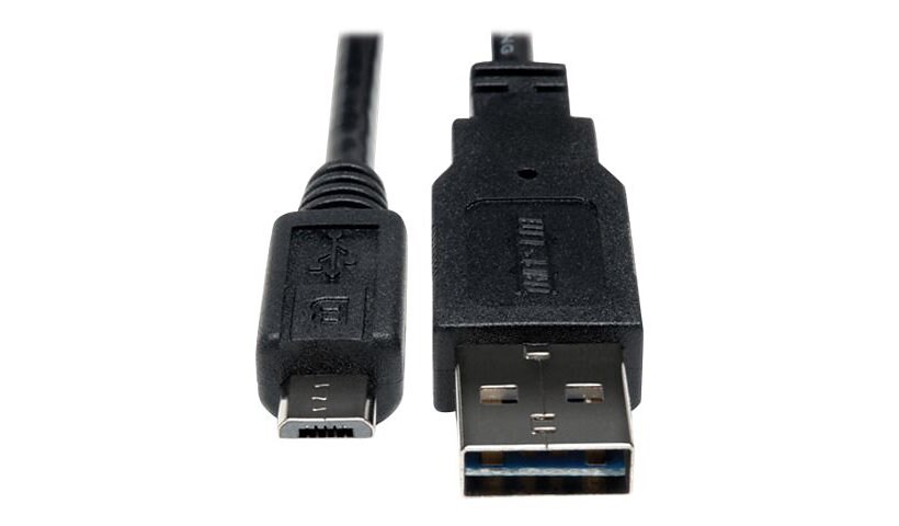 Tripp Lite 6 Inch USB 2.0 Universal Reversible Cable A to 5Pin Micro B M/M