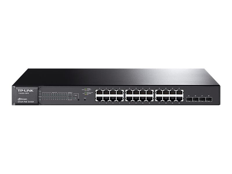 TP-Link JetStream T1600G-28PS - switch - 24 ports - smart - rack-mountable