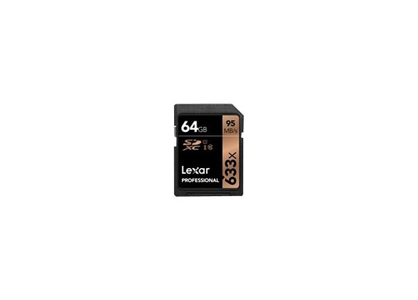 Lexar Professional - flash memory card - 64 GB - SDXC UHS-I