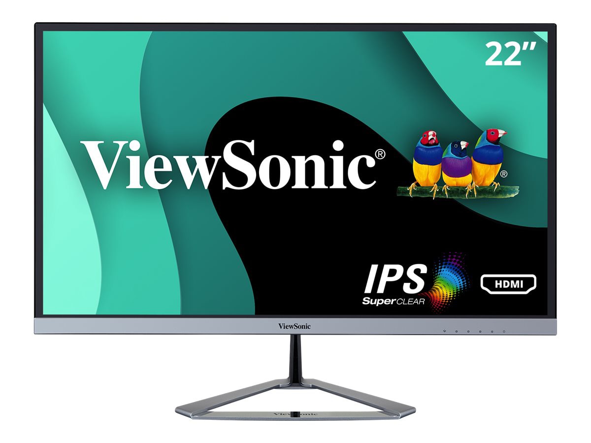 ViewSonic VX2276-SMHD - 1080p Widescreen IPS Monitor with Ultra-Thin Bezels, HDMI and DisplayPort - 250 cd/m² - 22"
