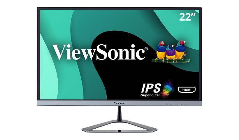 ViewSonic VX2276-SMHD - 1080p Widescreen IPS Monitor with Ultra-Thin Bezels, HDMI and DisplayPort - 250 cd/m² - 22"