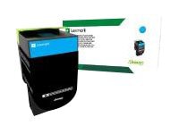 Lexmark 70C0HCG - High Yield - cyan - original - toner cartridge - LRP, government GSA - TAA Compliant