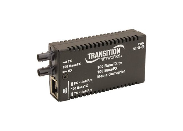 Transition Stand-Alone Mini Fast Ethernet Media Converter - fiber media converter - Fast Ethernet