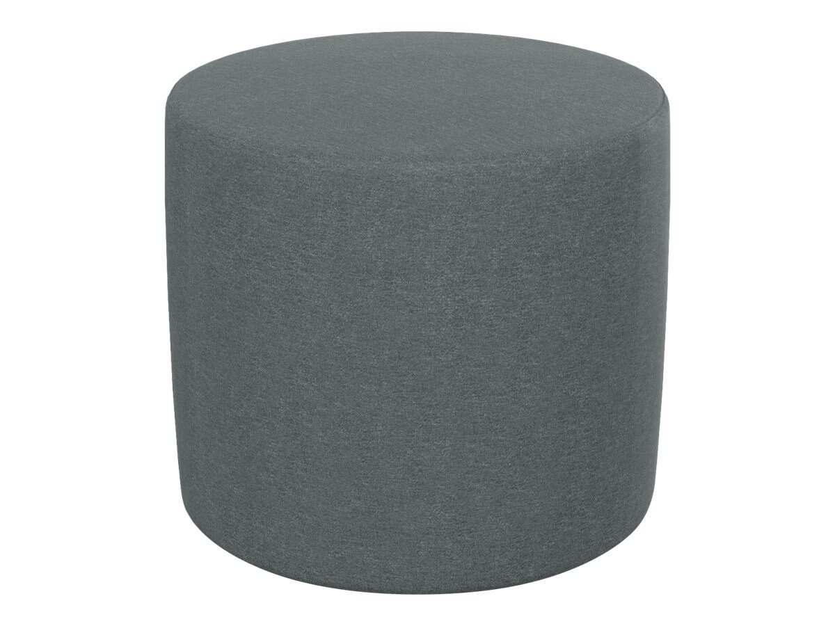 MooreCo Economy Pouf Stool - ottoman - round - fabric, foam, hardwood, plywood - neutral gray