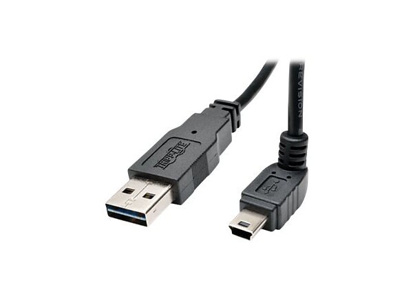 Tripp Lite 6ft USB 2.0 Converter Cable Reversible A to Down Angle 5Pin Mini B M/M 6' - USB cable - 1.83 m