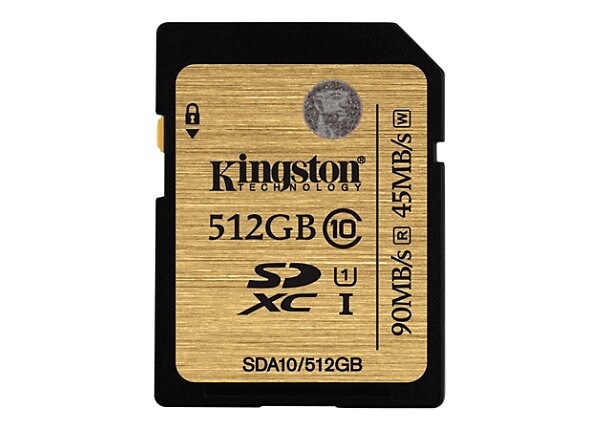 Kingston - flash memory card - 512 GB - SDXC UHS-I