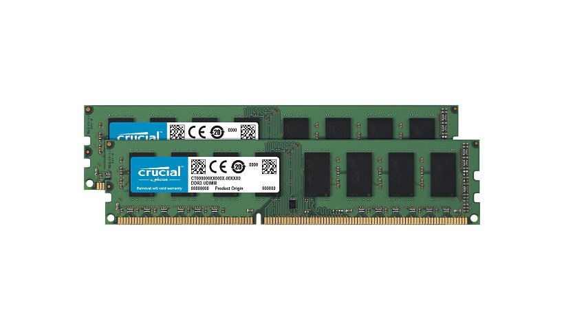 Crucial - DDR3L - kit - 16 Go: 2 x 8 GB - DIMM 240-pin - 1600 MHz / PC3-128