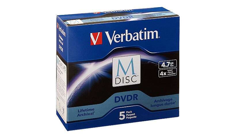 Verbatim M-Disc - DVD-R x 5 - 4.7 Go - support de stockage