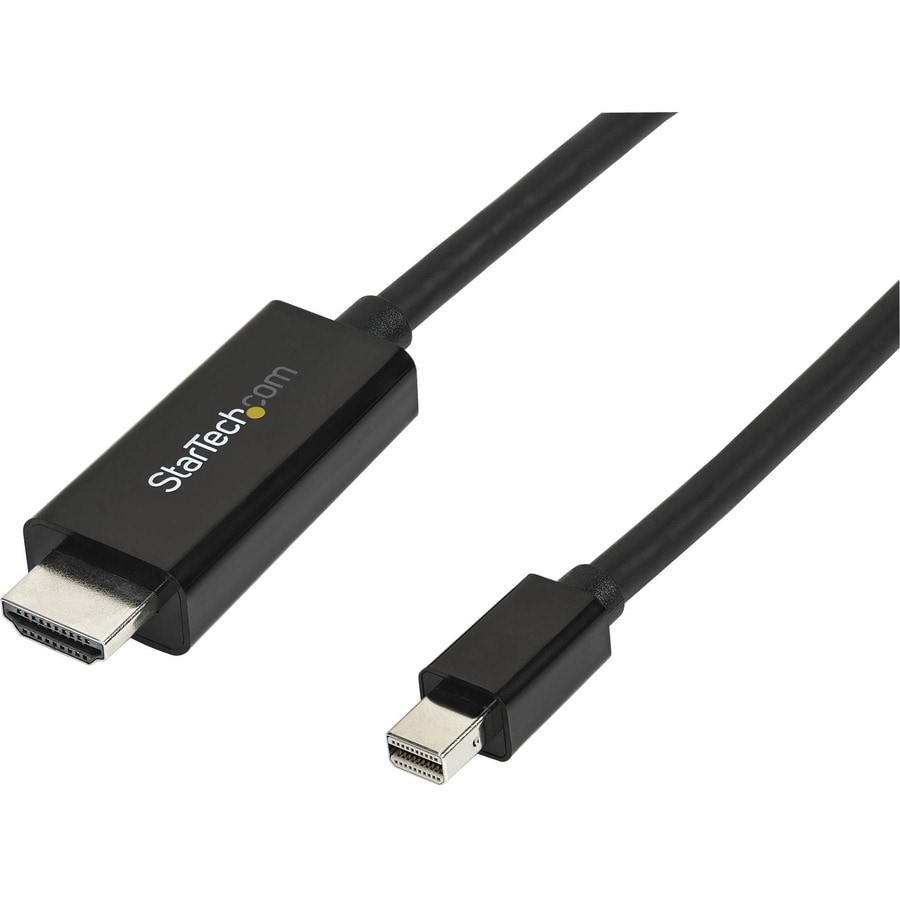 StarTech.com 10ft 3m Mini DisplayPort to HDMI Cable - 4K 30Hz Mini DP to  HDMI Adapter Cable, mDP 1.2 - MDP2HDMM3MB - Monitor Cables & Adapters 