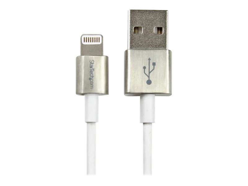 StarTech.com 1m 3ft Premium Apple Lightning to USB Cable with Metal - White