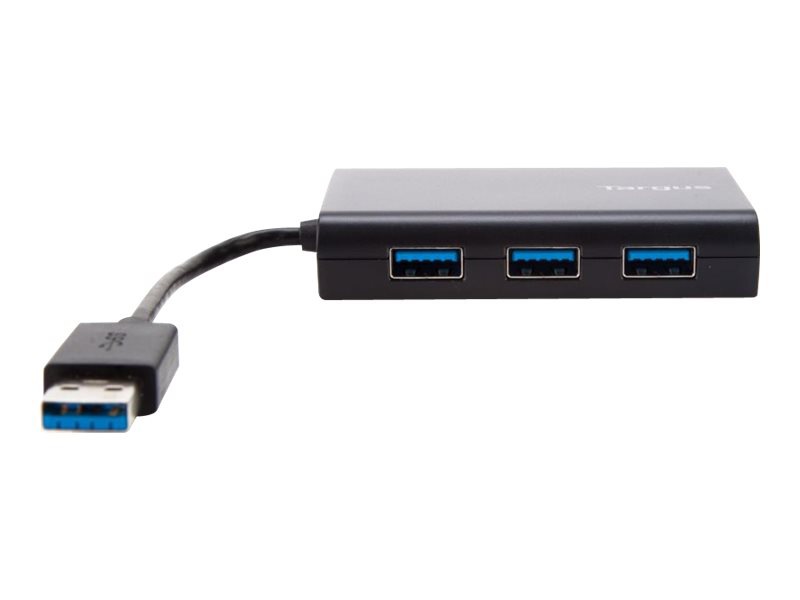 Targus USB 3.0 Hub With Gigabit Ethernet - hub - 4 ports