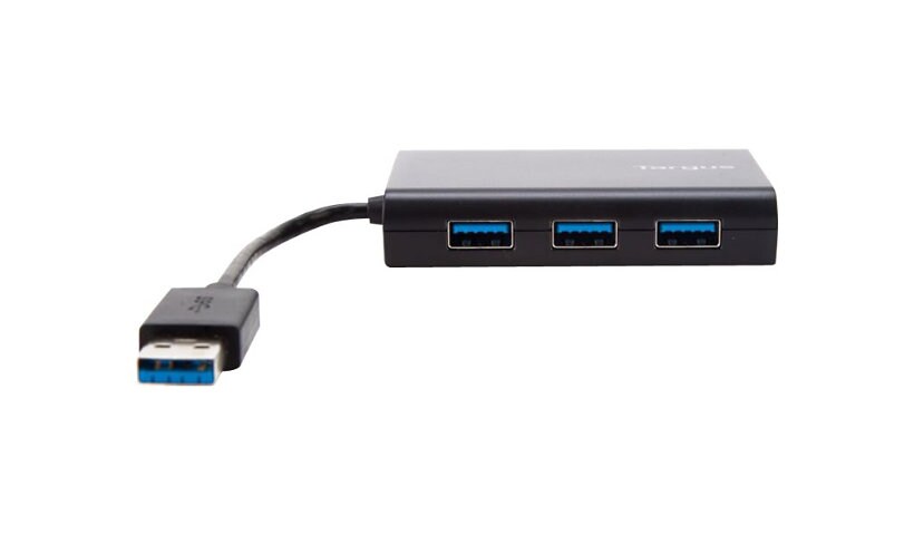 Targus USB 3.0 Hub With Gigabit Ethernet - hub - 4 ports