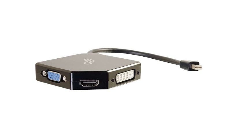C2G Mini DisplayPort to HDMI, VGA, or DVI Adapter - Mini DP Multiport Adapter - M/F