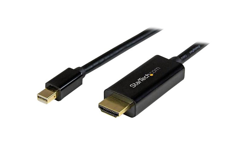StarTech.com 15ft (5m) Mini DisplayPort to HDMI Cable, 4K 30Hz Video, Mini DP to HDMI Adapter/Converter Cable, mDP to