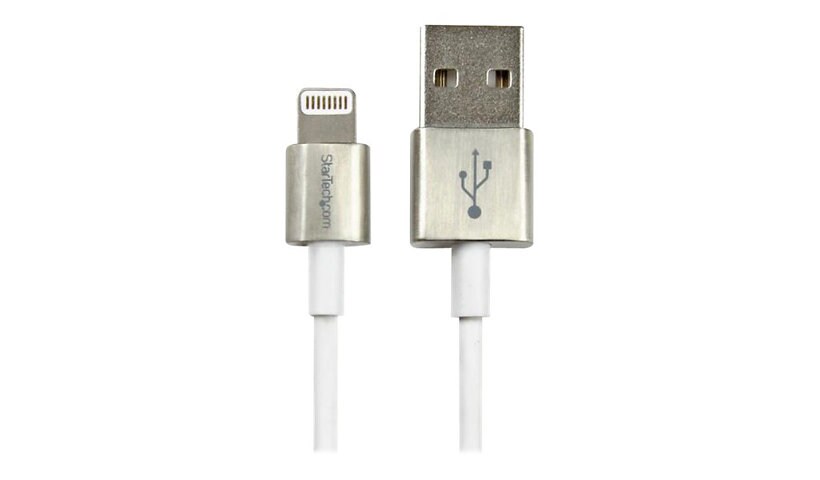 StarTech.com 1m 3ft Premium Apple Lightning to USB Cable with Metal - White
