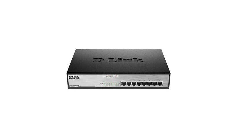 D-Link DGS 1008MP - switch - 8 ports - unmanaged - rack-mountable