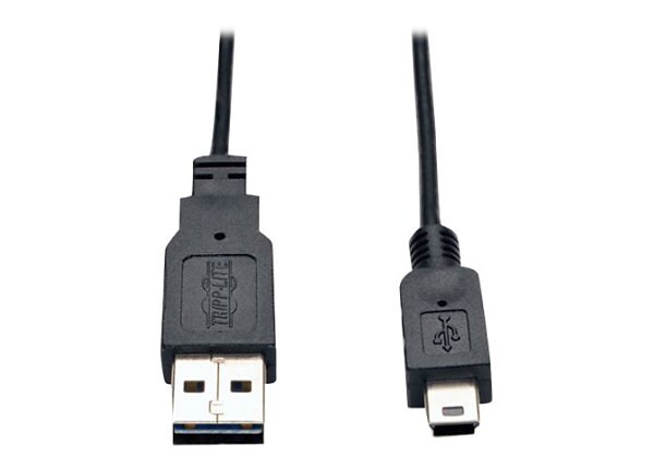 Tripp Lite 6ft USB 2.0 High Speed Cable Slim Reversible A to 5Pin Mini B M/M 6' - USB cable - 1.83 m